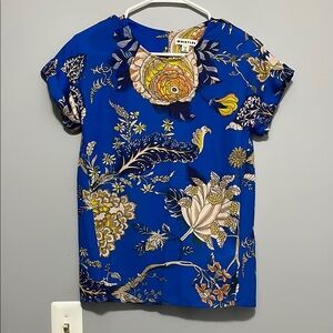 WHISTLES Floral Blue Blouse